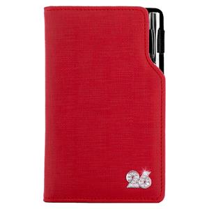 Diář GEP CRYSTAL týdenní kapesní 2026 polský - červená pastelová