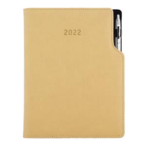 Diář GEP s propiskou denní A4 2022 polský - béžová