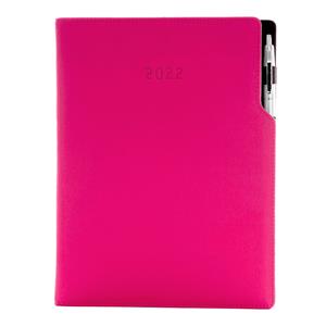 Diář GEP s propiskou denní A4 2022 polský - růžová