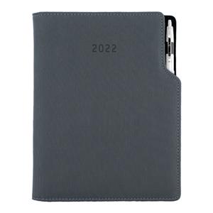 Diář GEP s propiskou denní A4 2022 polský - šedá