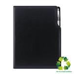 Diář GEP s propiskou denní A4 2027 - černá/černý vnitřek - recyklovaná koženka