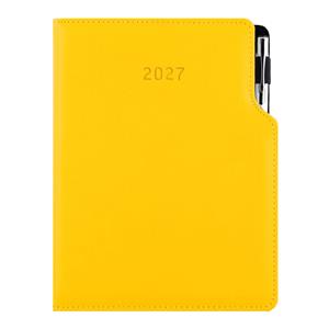 Diář GEP s propiskou denní A5 2027 český - žlutá