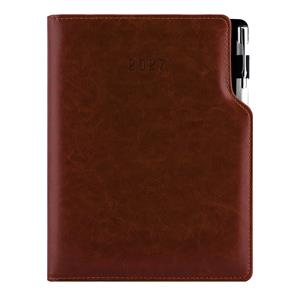 Diář GEP s propiskou denní A5 2027 slovenský - hnědá