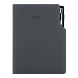 Diář GEP s propiskou denní B6 2027 - šedá