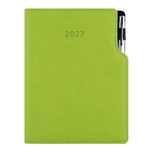 Diář GEP s propiskou denní B6 2027 - světle zelená