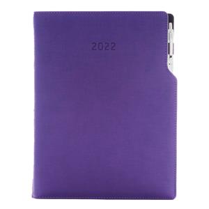Diář GEP s propiskou týdenní A4 2022 polský - fialová