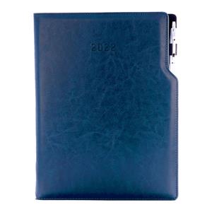 Diář GEP s propiskou týdenní A4 2022 polský - modrá