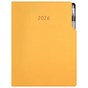 Diář GEP s propiskou týdenní A4 2026 polský - hořčicová