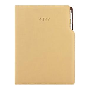 Diář GEP s propiskou týdenní A4 2027 - béžová