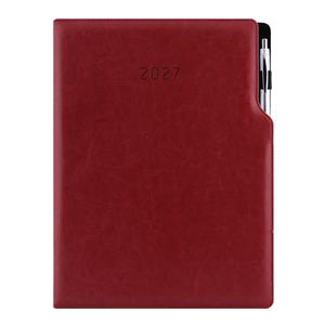 Diář GEP s propiskou týdenní A4 2027 - bordó