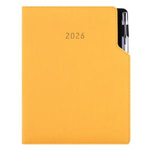 Diář GEP s propiskou týdenní A5 2026 polský - hořčicová