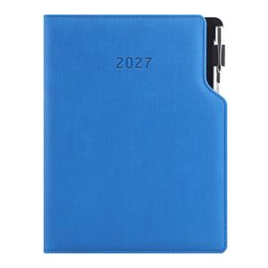 Diář GEP s propiskou týdenní A5 2027 český - modrá pastelová