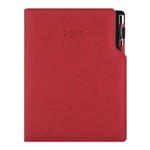 Diář GEP s propiskou týdenní B6 2027 - červená pastelová