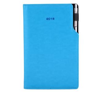 Diář GEP s propiskou týdenní kapesní 2016 slovenský - tyrkysová/černý vnitřek