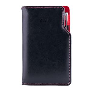 Diář GEP s propiskou týdenní kapesní 2022 polský - černá/červený vnitřek