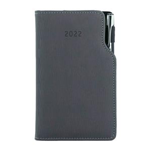 Diář GEP s propiskou týdenní kapesní 2022 polský - šedá