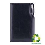 Diář GEP s propiskou týdenní kapesní 2027 český - černá/černý vnitřek - recyklovaná koženka