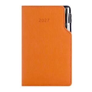 Diář GEP s propiskou týdenní kapesní 2027 český - oranžová