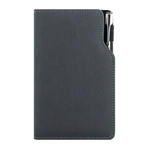 Diář GEP s propiskou týdenní kapesní 2027 český - šedá