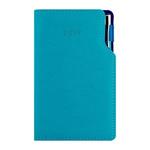 Diář GEP s propiskou týdenní kapesní 2027 český - tyrkysová/modrý vnitřek