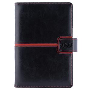 Diář MAGNETIC denní A5 2027 český - černá/červená