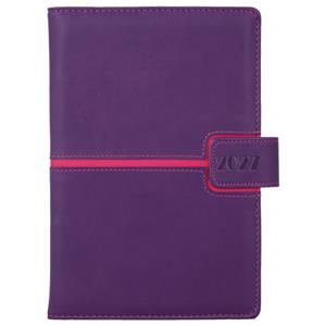 Diář MAGNETIC denní A5 2027 český - fialová/růžová