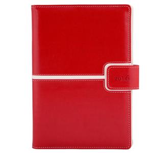 Diář Magnetic denní B6 2016 polský - červená/bílá