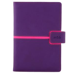 Diář Magnetic denní B6 2016 slovenský - fialová/růžová