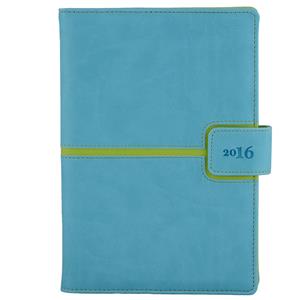 Diář Magnetic týdenní A5 2016 polský - modrá světlá/zelená
