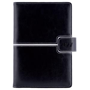 Diář MAGNETIC týdenní B6 2027 - černá/bílá