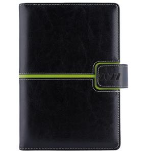 Diář MAGNETIC týdenní B6 2027 - černá/zelená