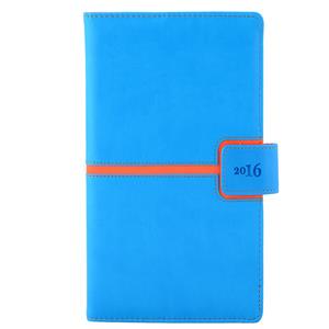 Diář Magnetic týdenní kapesní 2016 český - modrá/oranžová
