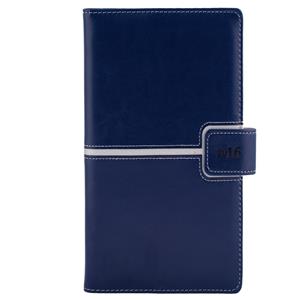 Diář Magnetic týdenní kapesní 2016 český - modrá/stříbrná