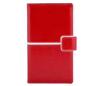 Diář Magnetic týdenní kapesní 2016 polský - červená/bílá