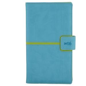 Diář Magnetic týdenní kapesní 2016 slovenský - modrá světlá/zelená