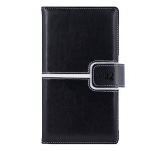 Diář MAGNETIC týdenní kapesní 2022 polský - černá/bílá