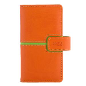 Diář MAGNETIC týdenní kapesní 2022 polský - oranžová/zelená