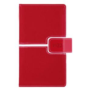 Diář MAGNETIC týdenní kapesní 2022 slovenský - červená/bílá