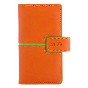 Diář MAGNETIC týdenní kapesní 2027 český - oranžová/zelená