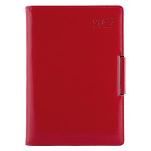 Diář METALIC týdenní A5 2027 český - červená