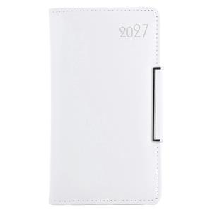 Diář METALIC týdenní kapesní 2027 český - bílá