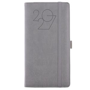 Diář POLY týdenní kapesní 2027 český - šedá