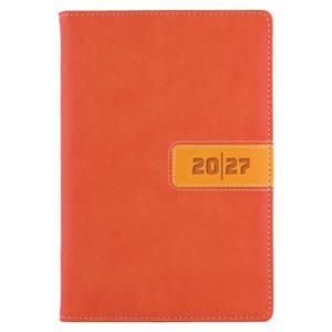 Diář RIGA týdenní A5 2027 český - oranžová