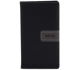 Diář Riga týdenní kapesní 2016 polský - černá/šedá