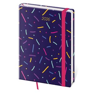 Diář týdenní A5 2026 Vario - Sprinkles s gumičkou