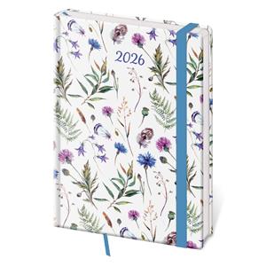 Diář týdenní A5 2026 Vario - Wildflowers s gumičkou