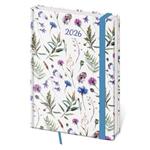 Diář týdenní A5 2026 Vario - Wildflowers s gumičkou