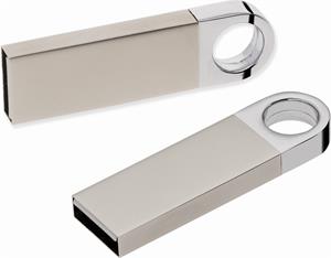 Elegantní kovový USB Flash disk Malaga 16 GB - stříbrná mat/lesk