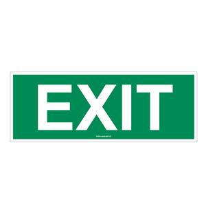 EXIT - bezpečnostní tabulka, plast 1 mm 200x75 mm