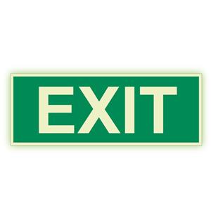 EXIT - fotoluminiscenční tabulka, plast 1 mm 200x75 mm